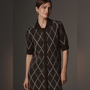 NWT Anthropologie Rhinestone Sweater Shift Dress